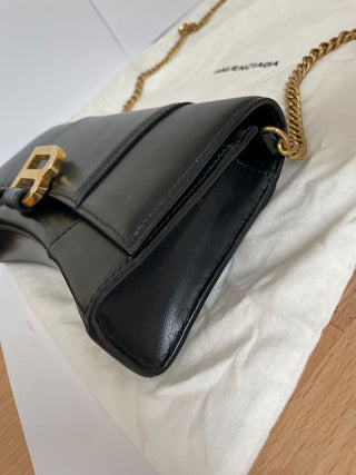 BALENCIAGA Hourglass leather shoulder bag Chain Pre-Owned