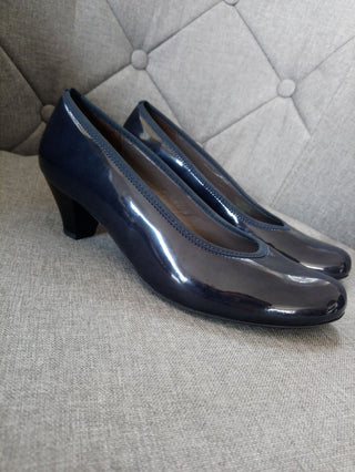 ARA 22-64245 LOW HEEL COURT SHOE FOR LADIES IN NAVY