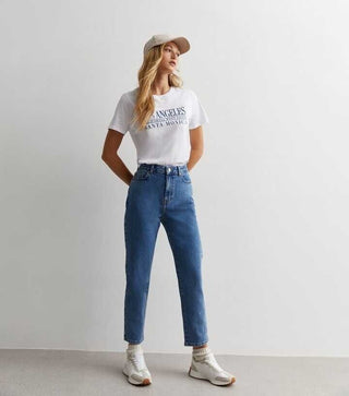 New Look Blue Ankle Grazing Hannah Straight Leg Jeans