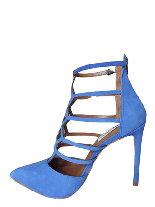 Steve Madden Womens Blue Suede Leather Strappy Caged Heels UK 6