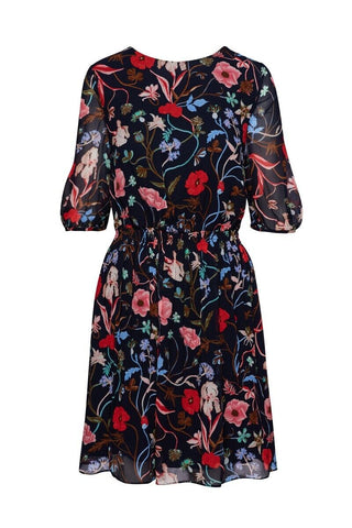 Gant Wild Floral Boatneck Dress Navy 14