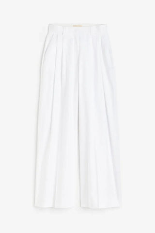 H&M Linen-blend twill trousers