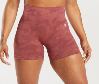 Gymshark Adapt Camo Seamless Shorts M Softberry/Sunbaked Pink