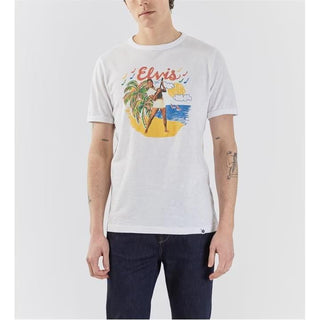 Pretty Green x Elvis graphics t-shirt in white