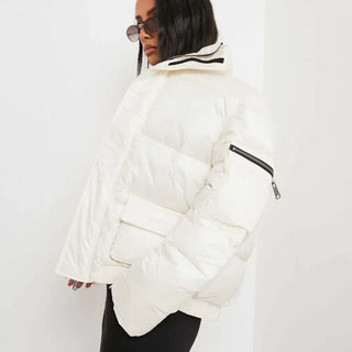 Jess Hunt Oversized Zip Detail Puffa Jacket