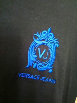 Versace Jeans Men's Tshirt with blue embroidered logo