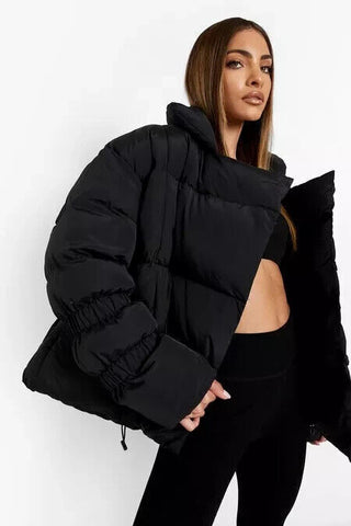 Boohoo Cuff Detail Puffer Jacket