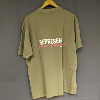 REPRESENT PATRON OF THE CLUB T-SHIRT KHAKI/ PINK SIZE SMALL