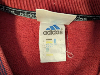 Vintage Adidas Sweatshirt - Red with Navy Stripe - L