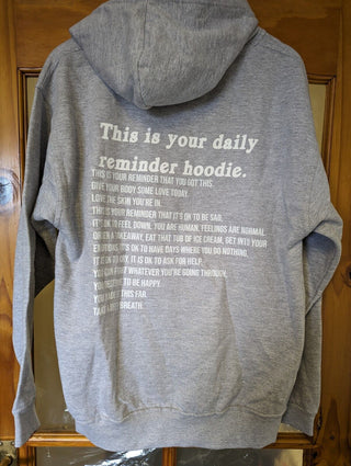 Damaged Collective Daily Reminder Hoodie - Grey L