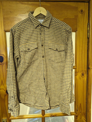 Portuguese Flannel Plaid Overshirt Yellow/Brown Large