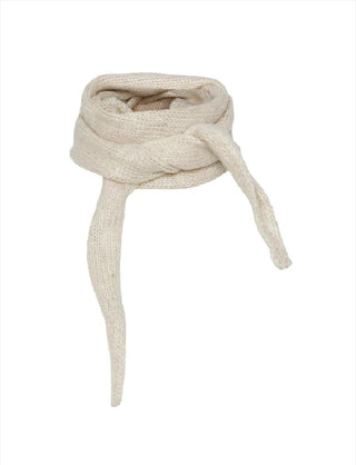 PIECES PCLULLU MINI KNIT SCARF D2D WHITE PEPPER MELANGE