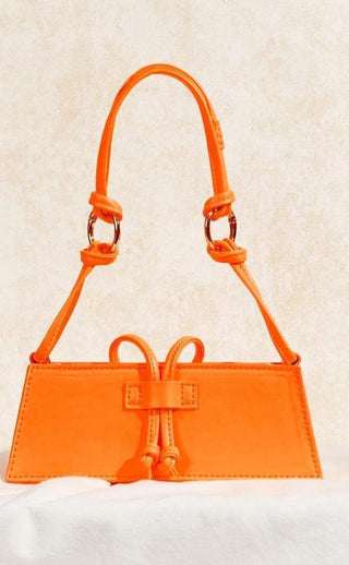 SHEIN SXY Mini Neon-Orange Baguette Bag