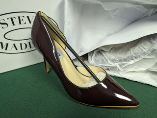 Steve Madden 'Rachhell' Burgundy Patent Heels UK 8.5