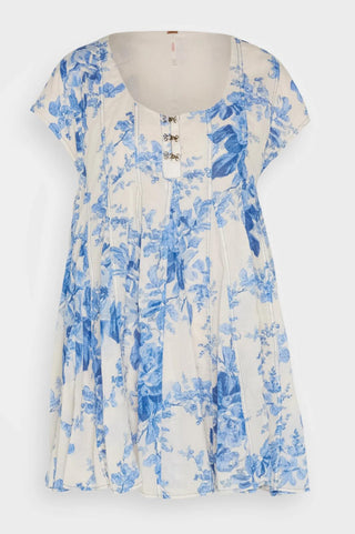 Free People SULLY Day dress - White/Blue Pattern  M