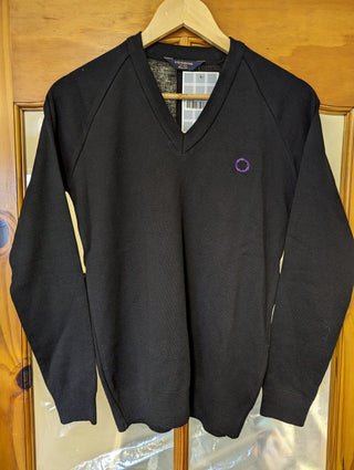 STEVENSON BLACK PULLOVER WITH DARK PURPLE STAR 34"