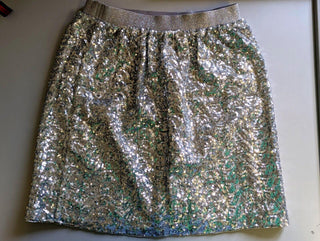 Hush Sequin Pencil Skirt Maxi Slim-Fit Slinky - Silver Size 6