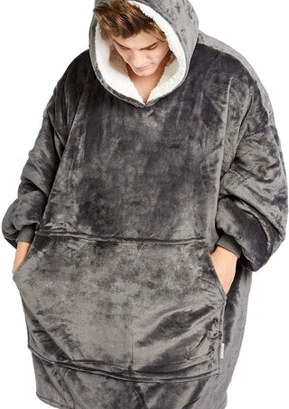 The Oodie Blanket Hoodie: Wearable Blanket - Grey - Adult