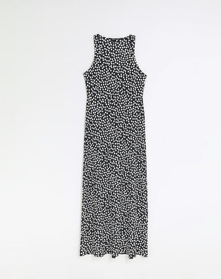 River Island Black Spot Tank Maxi Dress - 16