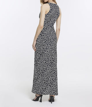 River Island Black Spot Tank Maxi Dress - 16