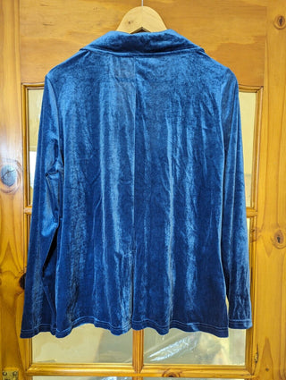 MINTLIMIT Womens Velvet Blazer Suit Jacket - Royal Blue XL