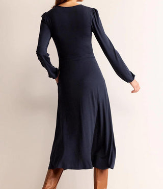 Boden Camille Jersey Midi Dress - Navy uk8L