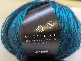 Metallico Aran 70% Polyamide, 21% Acrylic, 9% Merino Wool 2 Pack