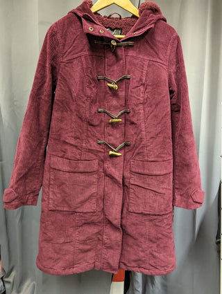 Bonprix Cord Duffle Coat - Maroon Eur40 UK6.5