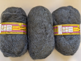 3x Wolle Rodel khaki mohair yarn 50g