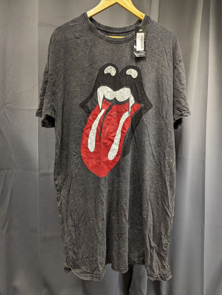 BOOHOO OVERSIZED ROLLING STONES LICENSE WASH T-SHIRT - GREY 14