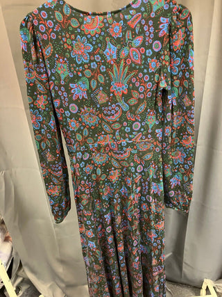 Boden Abigail Jersey Midi Dress Green Paisley Floral New With Tags UK 8L