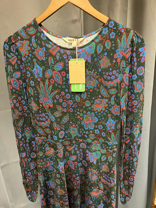 Boden Abigail Jersey Midi Dress Green Paisley Floral New With Tags UK 8L