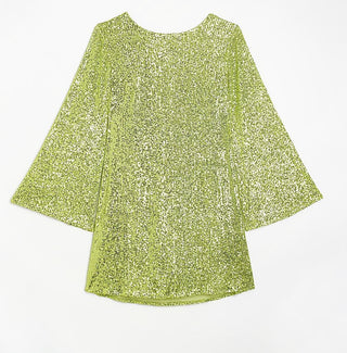 River Island Plus Sequin Bodycon Mini Dress - Lime Green UK18