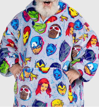 The Oodie Blanket Hoodie: Wearable Blanket - Avengers Neon- Adult