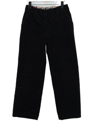 Boden Women's Suit Trousers UK 12R Black 100% Cotton Wide-Leg Dress Pants