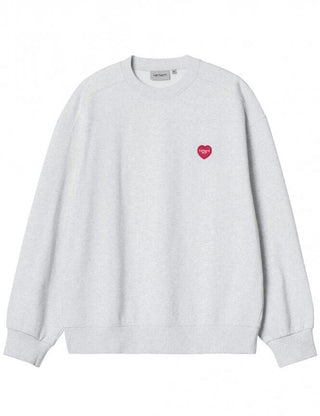 Carhartt WIP Heart Patch Crew Sweater - Ash Heather XL