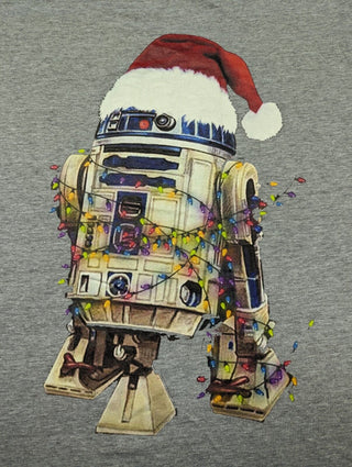 Gildan Printed T-Shirt 'Christmas R2D2' - Grey L