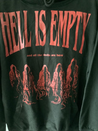 Hell Is Empty And All The Devils Are Here Black Hoodie Size Xtra Large  New