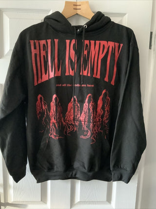 Hell Is Empty And All The Devils Are Here Black Hoodie Size Xtra Large  New