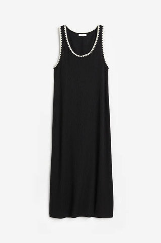 H&M Rib-Knit Dress - Black XL