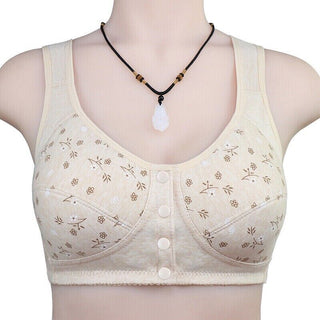 Wireless Bras Women Underwear Front Closure Bra Push Up Full Cotton Bralette