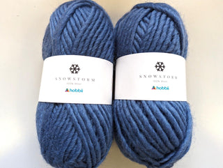 Hobbii Snowstorm 100% Wool yarn 2x50g Dusty Blue