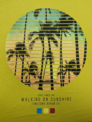 Goodtimes Inc 'Walking on sunshine' T-Shirt - Yellow 3xl