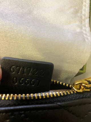 GUCCI Leather Gg Marmont Matelassé Coin Purse In Black