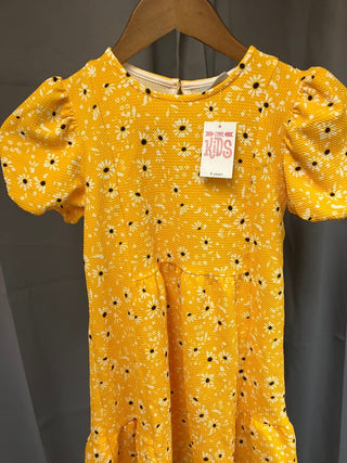 matalan kids yellow black spot dress 8 years