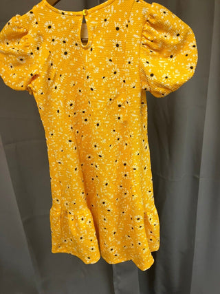 matalan kids yellow black spot dress 8 years