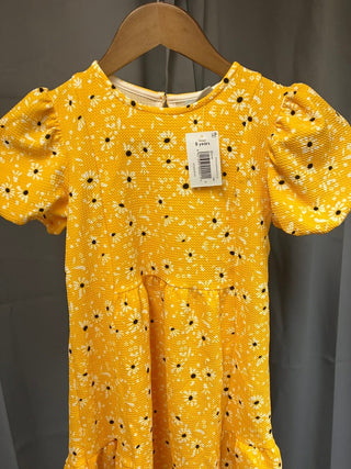 matalan kids yellow black spot dress 8 years