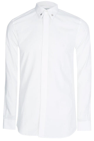 GIVENCHY Metal Star Collar Shirt - White 39