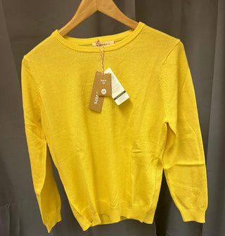 woolovers Cashmere Merino Crew Neck Jumper daffodil