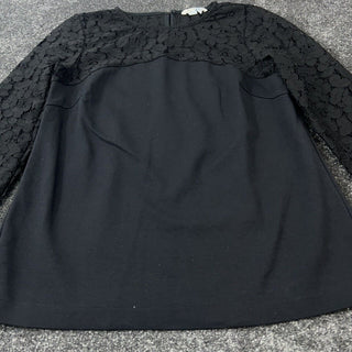 BODEN Women's Long Sleeve Top Blouse Black Size 20 Lace Top & Sleeves